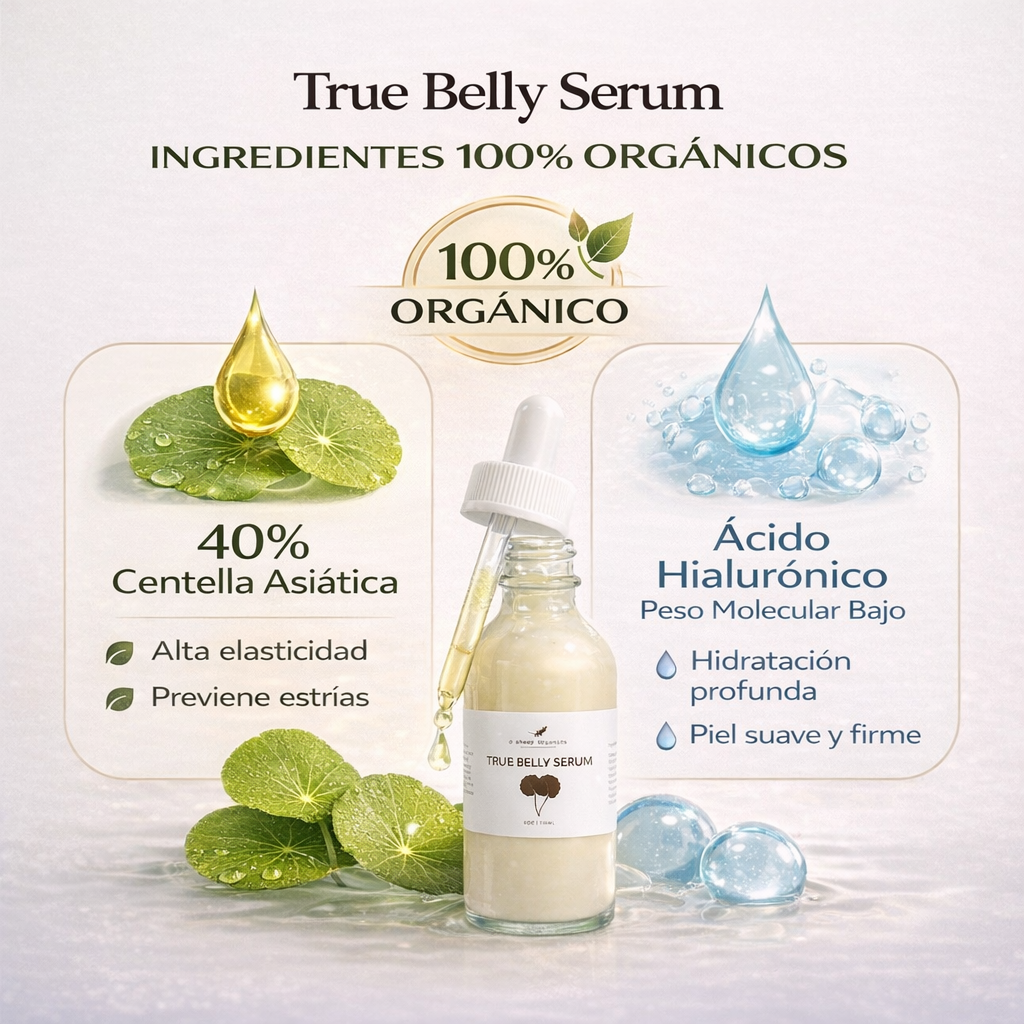 True Belly Serum cuidado anti-estrías prenatal